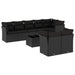 Set mobilier de grădină cu perne, 9 piese, negru, poliratan - WALTI WALTI