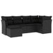Set mobilier de grădină cu perne, 6 piese, negru, poliratan - WALTI WALTI