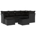 Set canapele de grădină cu perne, 7 piese, negru, poliratan - WALTI WALTI