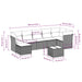Set mobilier de grădină cu perne, 8 piese, negru, poliratan - WALTI WALTI