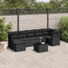 Set mobilier de grădină cu perne, 8 piese, negru, poliratan - WALTI WALTI