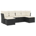 Set mobilier de grădină cu perne, 6 piese, negru, poliratan - WALTI WALTI