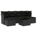 Set canapele de grădină cu perne, 7 piese, negru, poliratan - WALTI WALTI