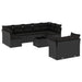 Set canapele de grădină cu perne, 10 piese, negru, poliratan - WALTI WALTI