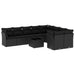 Set canapele de grădină cu perne, 10 piese, negru, poliratan - WALTI WALTI
