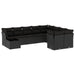 Set canapele de grădină cu perne, 10 piese, negru, poliratan - WALTI WALTI