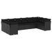 Set canapele de grădină cu perne, 10 piese, negru, poliratan - WALTI WALTI