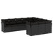Set canapele de grădină cu perne, 10 piese, negru, poliratan - WALTI WALTI
