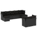 Set mobilier de grădină cu perne, 9 piese, negru, poliratan - WALTI WALTI