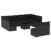 Set canapele de grădină, 12 piese, cu perne, negru, poliratan - WALTI WALTI