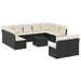 Set canapele de grădină, 12 piese, cu perne, negru, poliratan - WALTI WALTI
