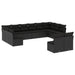 Set canapele de grădină, 12 piese, cu perne, negru, poliratan - WALTI WALTI