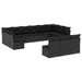 Set mobilier de grădină cu perne, 13 piese, negru, poliratan - WALTI WALTI