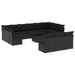 Set mobilier de grădină cu perne, 14 piese, negru, poliratan - WALTI WALTI