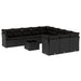 Set canapele de grădină, 12 piese, cu perne, negru, poliratan - WALTI WALTI