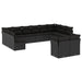 Set canapele de grădină, 12 piese, cu perne, negru, poliratan - WALTI WALTI