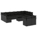 Set mobilier de grădină cu perne, 13 piese, negru, poliratan - WALTI WALTI