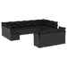 Set mobilier de grădină cu perne, 13 piese, negru, poliratan - WALTI WALTI