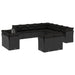 Set mobilier de grădină cu perne, 13 piese, negru, poliratan - WALTI WALTI