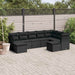 Set mobilier de grădină cu perne, 9 piese, negru, poliratan - WALTI WALTI