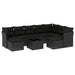 Set canapele de grădină cu perne, 10 piese, negru, poliratan - WALTI WALTI
