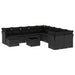 Set canapele de grădină, 12 piese, cu perne, negru, poliratan - WALTI WALTI