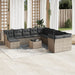 Set canapea de grădină cu perne, 12 piese, gri, poliratan - WALTI WALTI