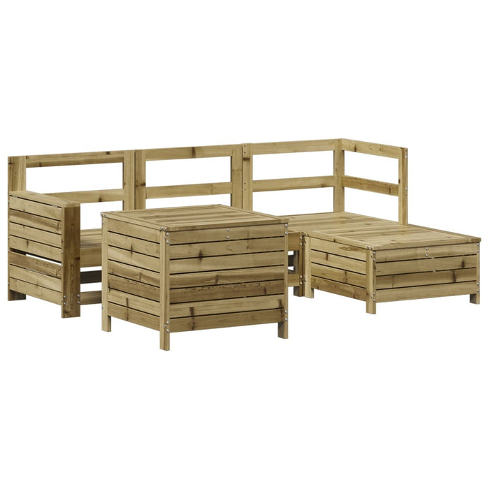 Set canapea de grădină, 5 piese, lemn de pin tratat WALTI