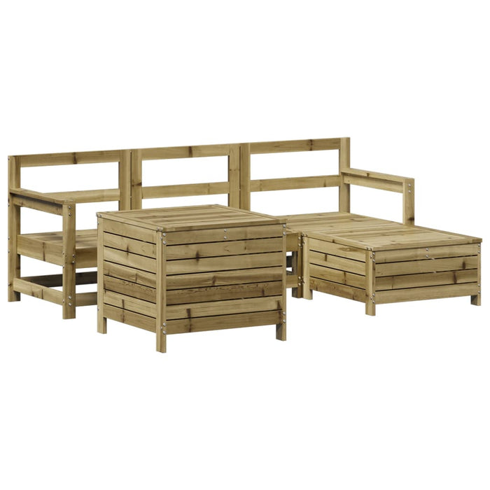 Set canapea de grădină, 5 piese, lemn de pin tratat WALTI