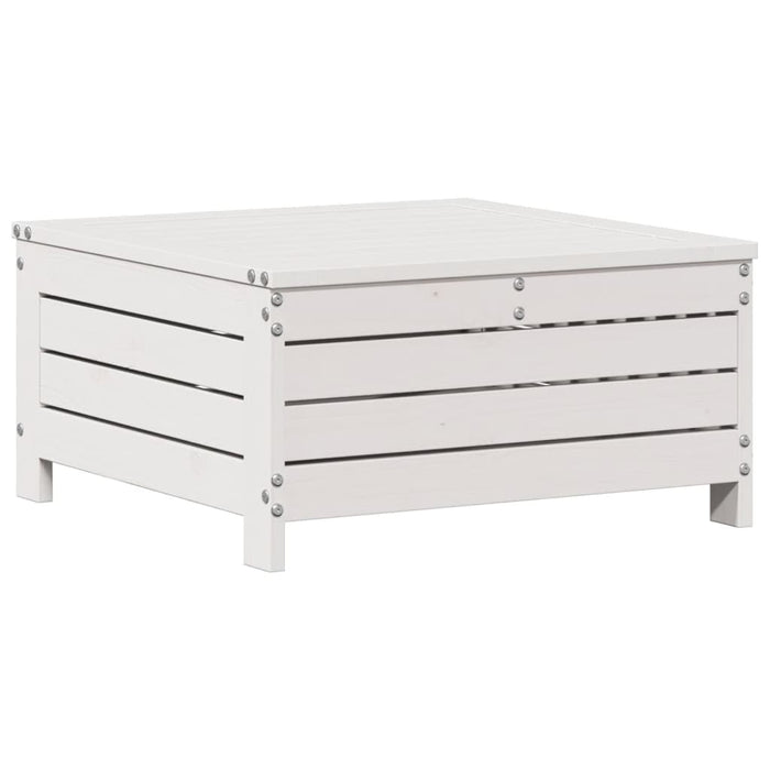 Set mobilier grădină cu perne, 8 piese, alb, lemn masiv de pin WALTI