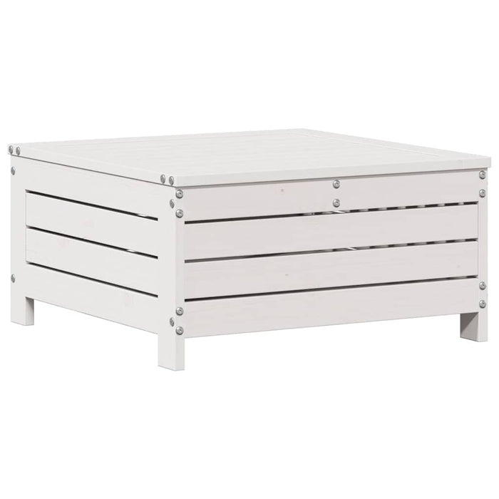 Set mobilier de grădină cu perne, 3 piese, alb, lemn masiv pin WALTI