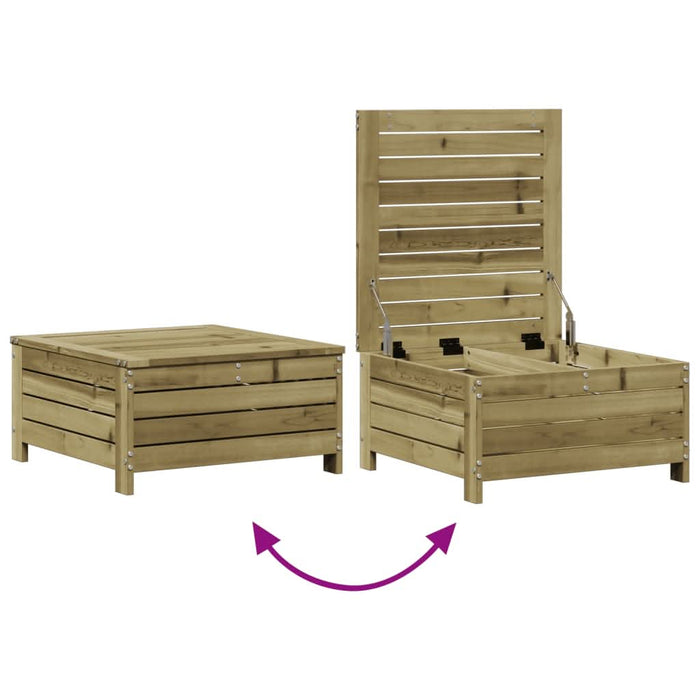 Set mobilier de grădină cu perne, 3 piese, lemn de pin tratat - WALTI WALTI