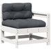 Set mobilier de grădină cu perne, 3 piese, alb, lemn masiv pin - WALTI WALTI