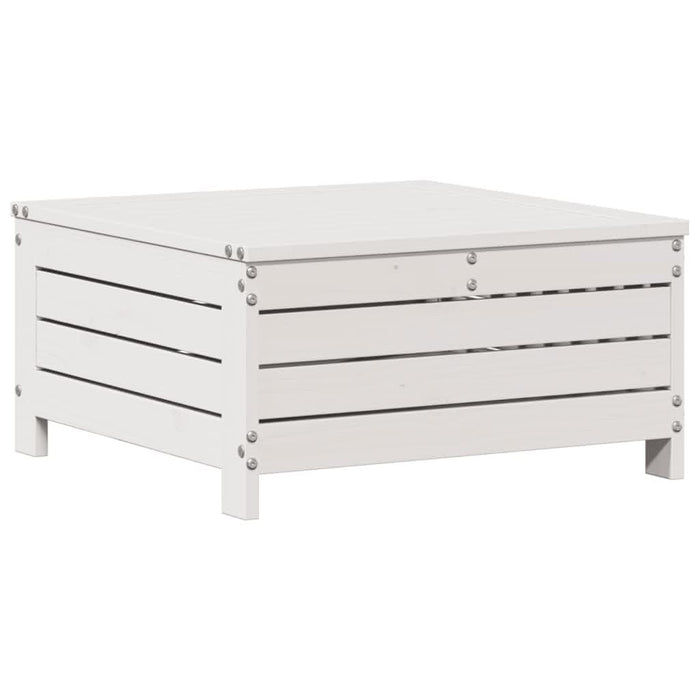 Set mobilier de grădină cu perne, 3 piese, alb, lemn masiv pin - WALTI WALTI