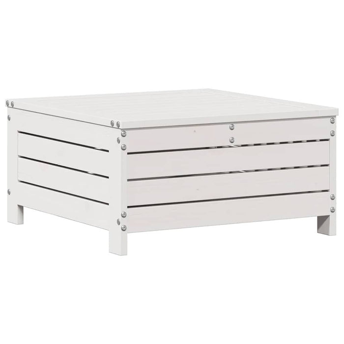 Set mobilier de grădină cu perne, 4 piese alb lemn masiv de pin WALTI