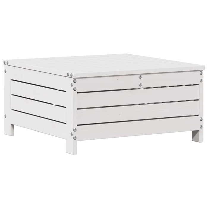 Set mobilier de grădină cu perne, 4 piese alb lemn masiv de pin WALTI