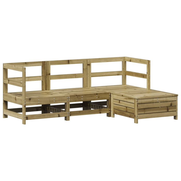 Set canapele de grădină, 4 piese, lemn de pin tratat WALTI