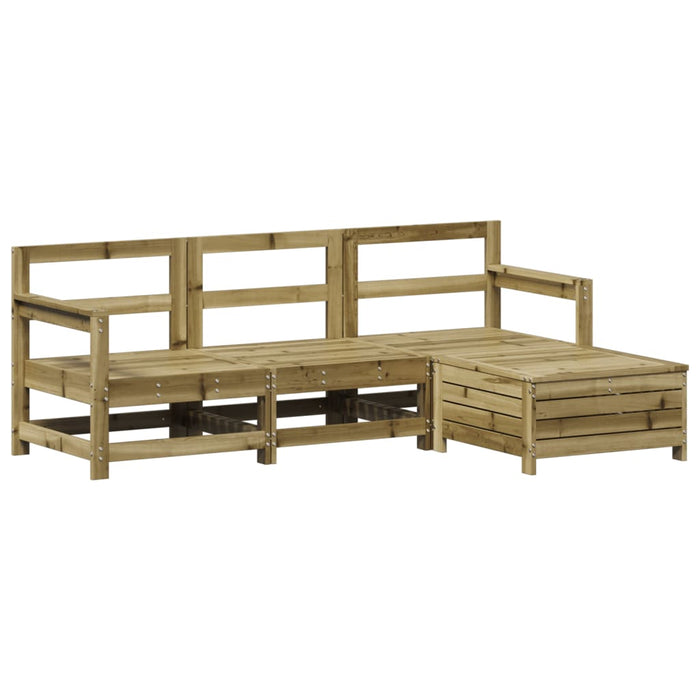 Set canapele de grădină, 4 piese, lemn de pin tratat WALTI