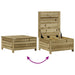 Set mobilier de grădină cu perne, 5 piese, lemn de pin tratat - WALTI WALTI
