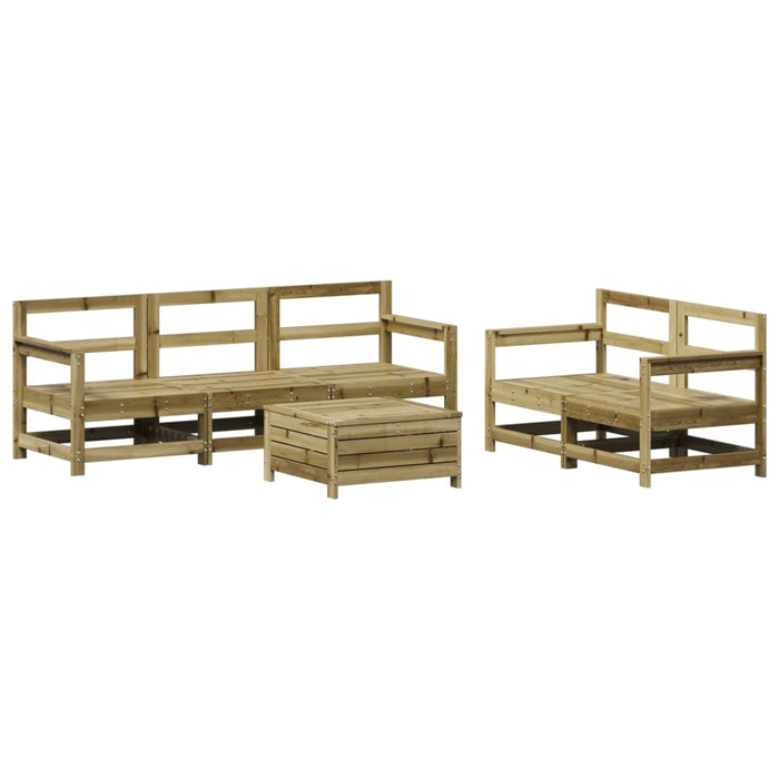 Set canapea de grădină, 6 piese, lemn de pin tratat WALTI