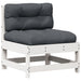 Set mobilier de grădină cu perne, 6 piese, alb, lemn masiv pin - WALTI WALTI