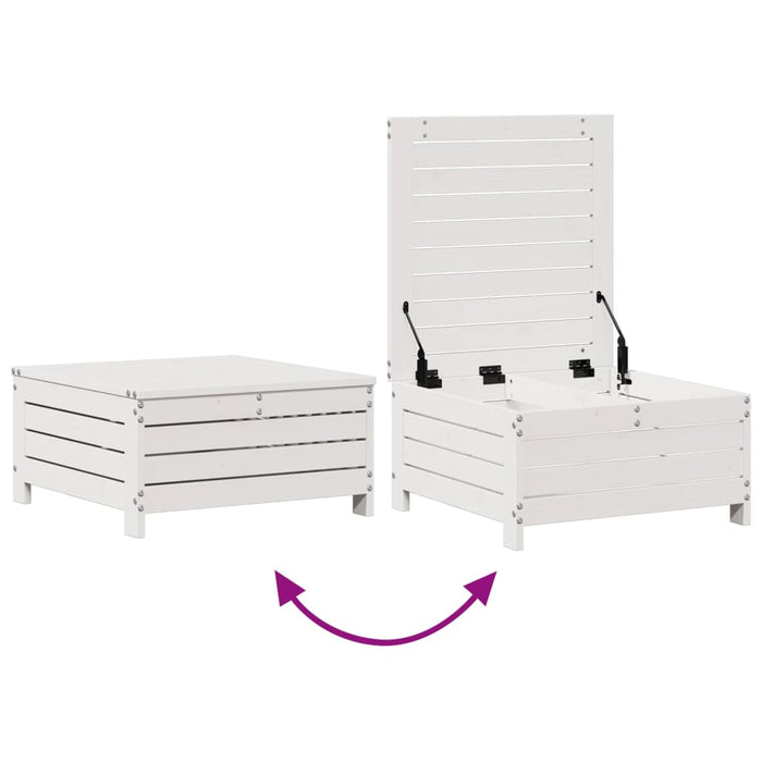 Set mobilier de grădină cu perne, 6 piese, alb, lemn masiv pin - WALTI WALTI