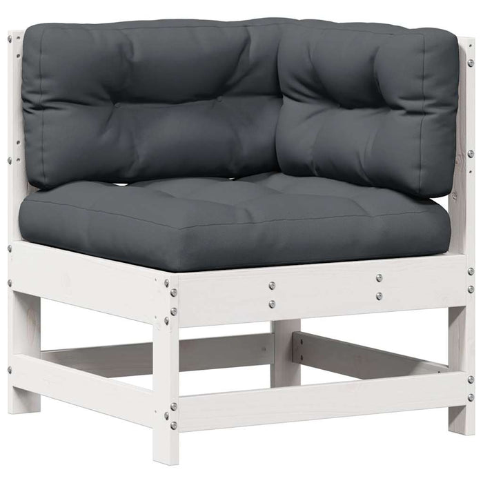Set mobilier de grădină cu perne, 7 piese, lemn masiv de pin - WALTI WALTI