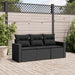 Set mobilier de grădină cu perne, 3 piese, negru, poliratan - WALTI WALTI