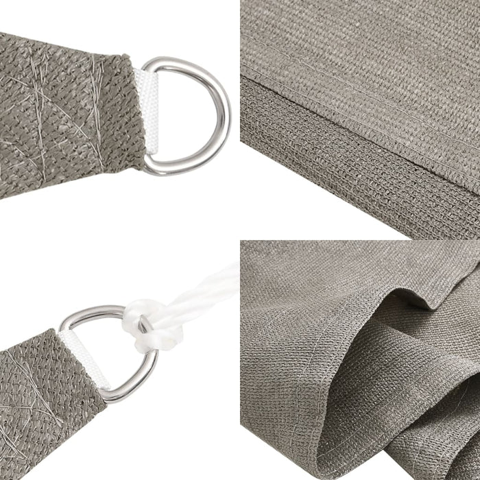 Pânză parasolar gri deschis 5x5x6 m HDPE 160 g/m² triunghiular - WALTI WALTI