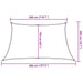 Pânză parasolar, gri deschis, trapez, 3/4x2 m, HDPE, 160 g/m² - WALTI WALTI