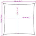 Pânză parasolar, nisipiu, 2,5x2,5 m, pătrat, 160 g/m², HDPE - WALTI WALTI