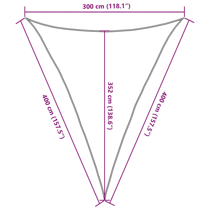 Pânză parasolar, nisipiu, triunghiular, 3x4x4 m, HDPE, 160 g/m² - WALTI WALTI