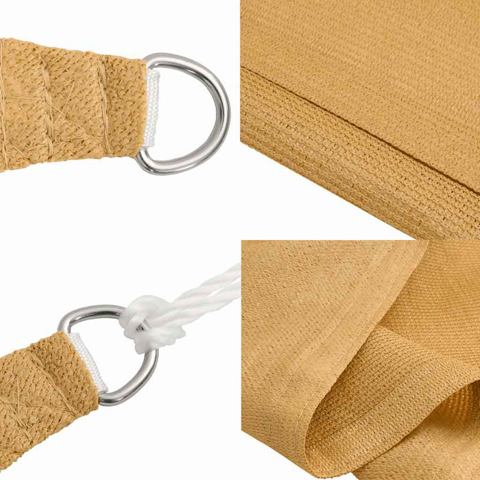 Pânză parasolar, nisipiu, triunghiular, 4x4x4 m, HDPE, 160 g/m² - WALTI WALTI