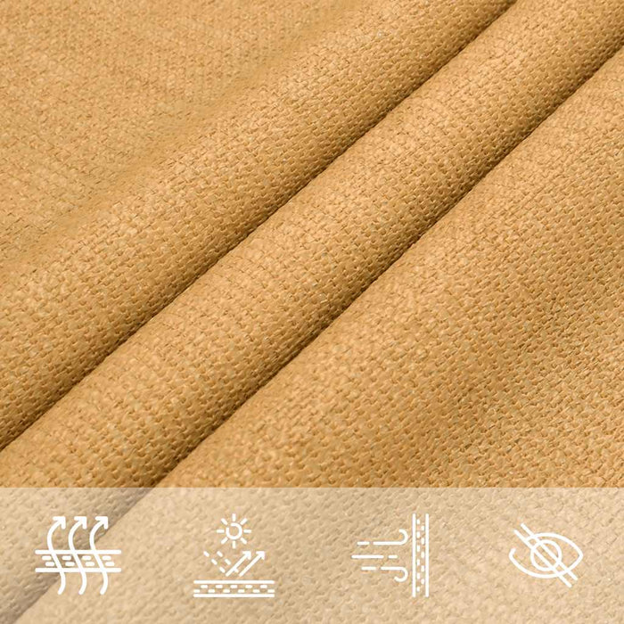 Pânză parasolar, nisipiu, triunghiular, 4x5x5 m, HDPE, 160 g/m² WALTI
